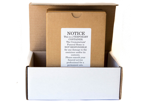 Temporary Cardboard Urn